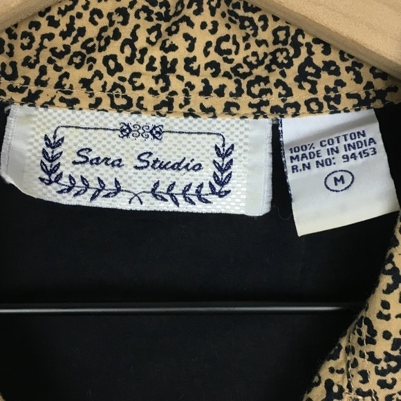 SARA STUDIO Shacket Jacket Animal Print Safari Lightweight Leopard Size Medium - Picture 6 of 12